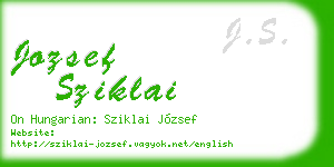 jozsef sziklai business card